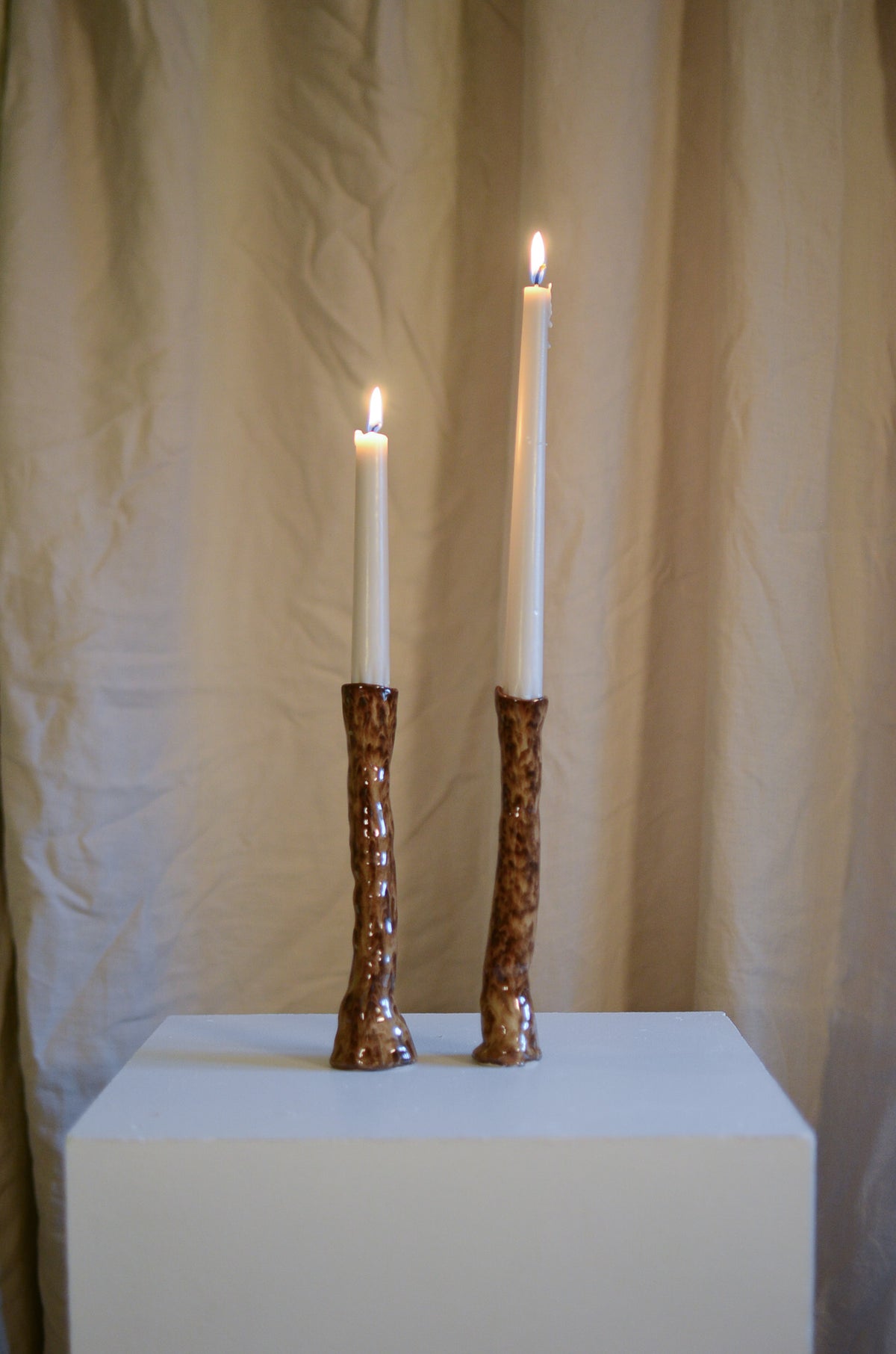 Ljusstake brunmelerad
