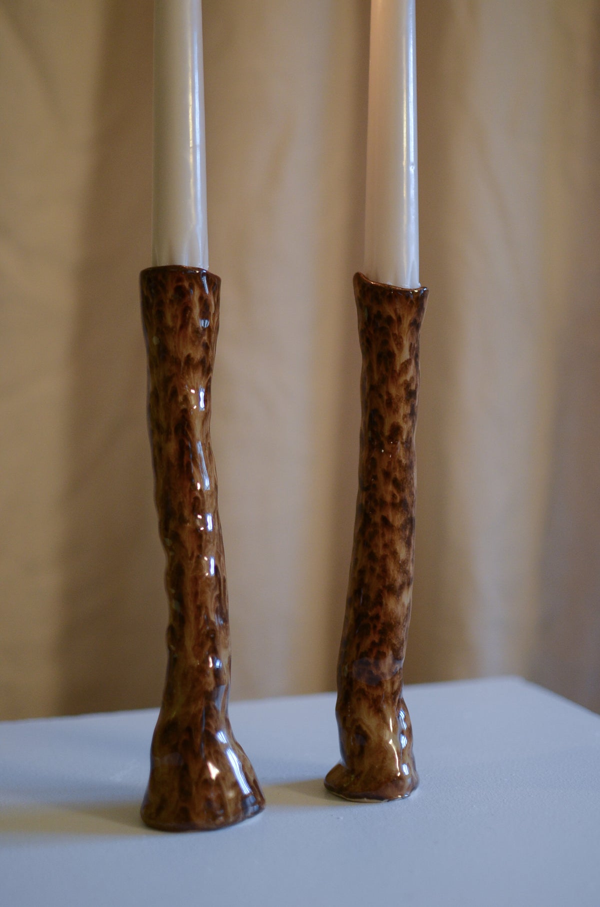 Ljusstake brunmelerad