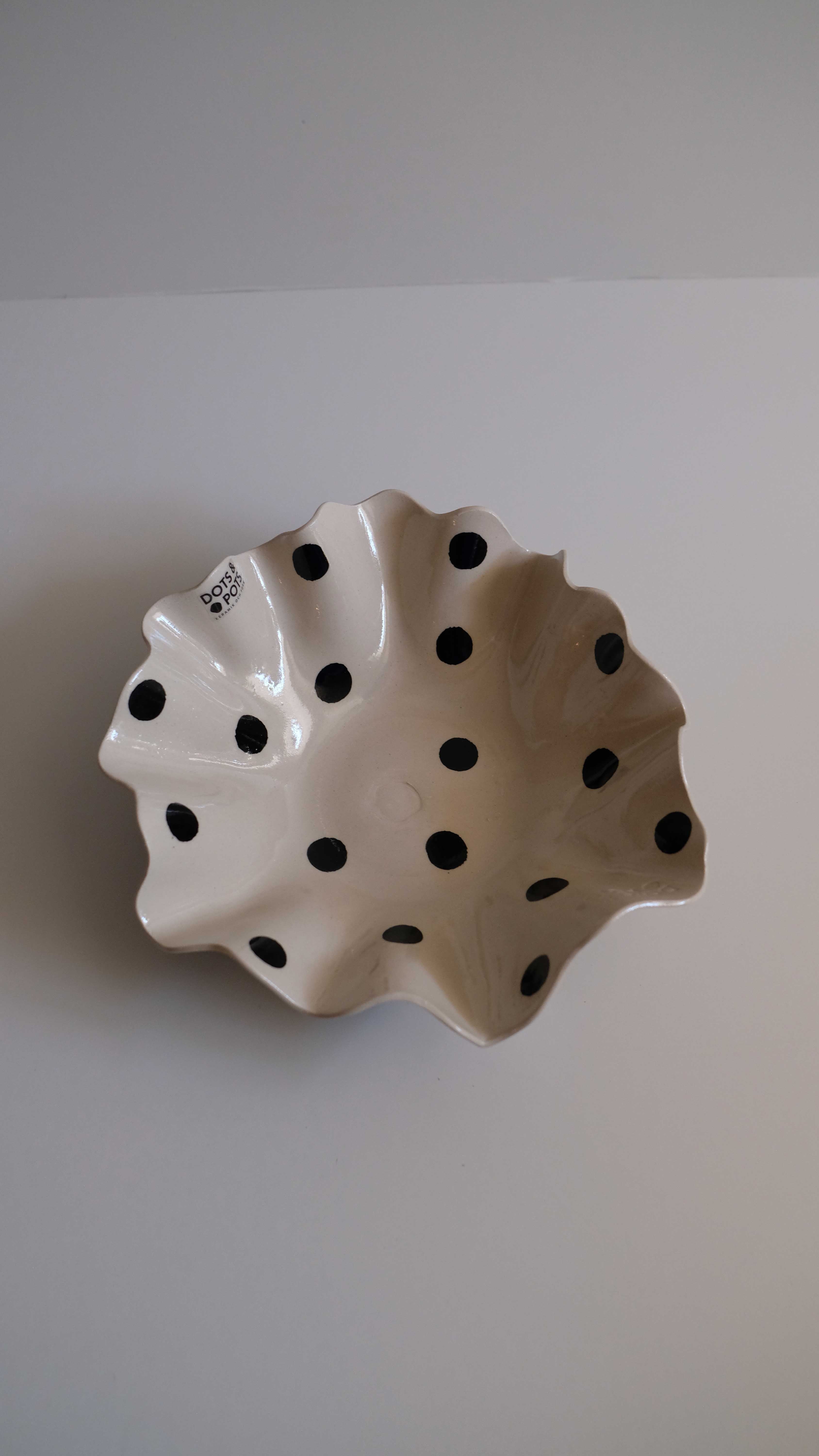 Vågig skål - Polka dot